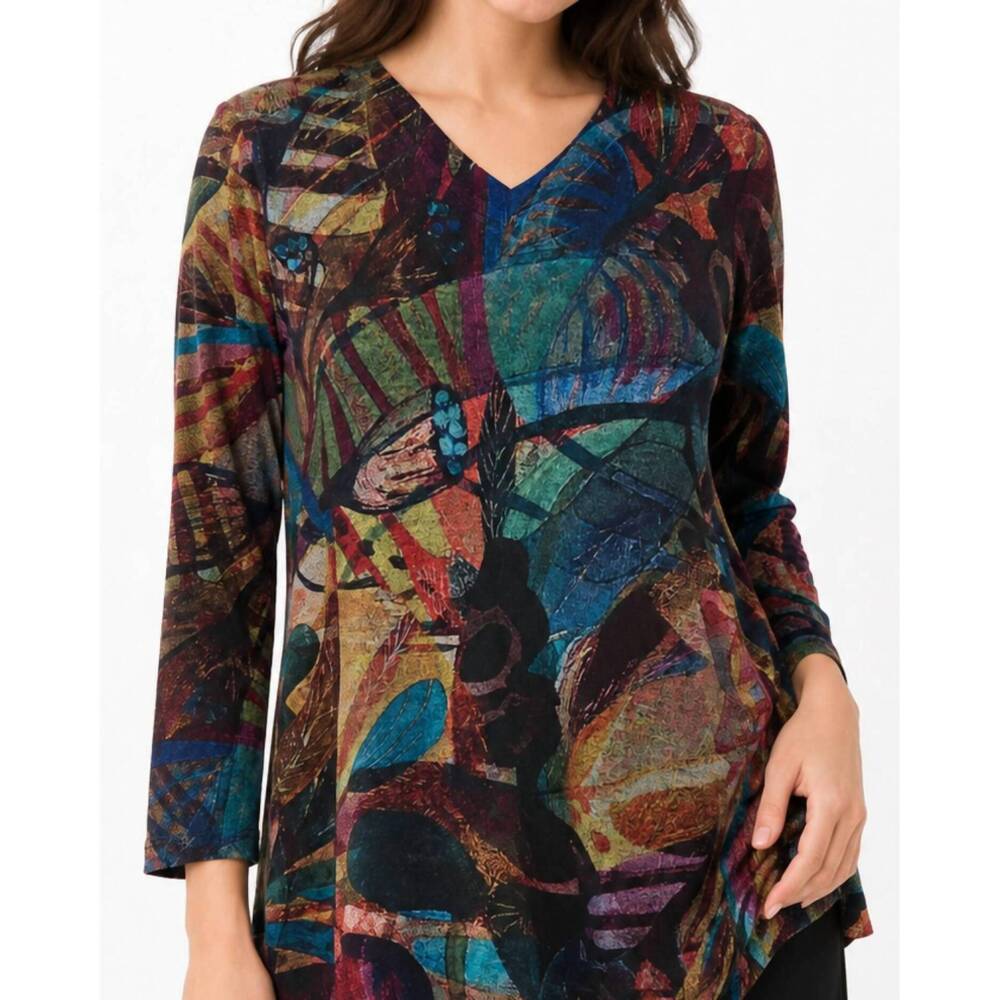 NEW INOAH jazzy long sleeve top in multicolor